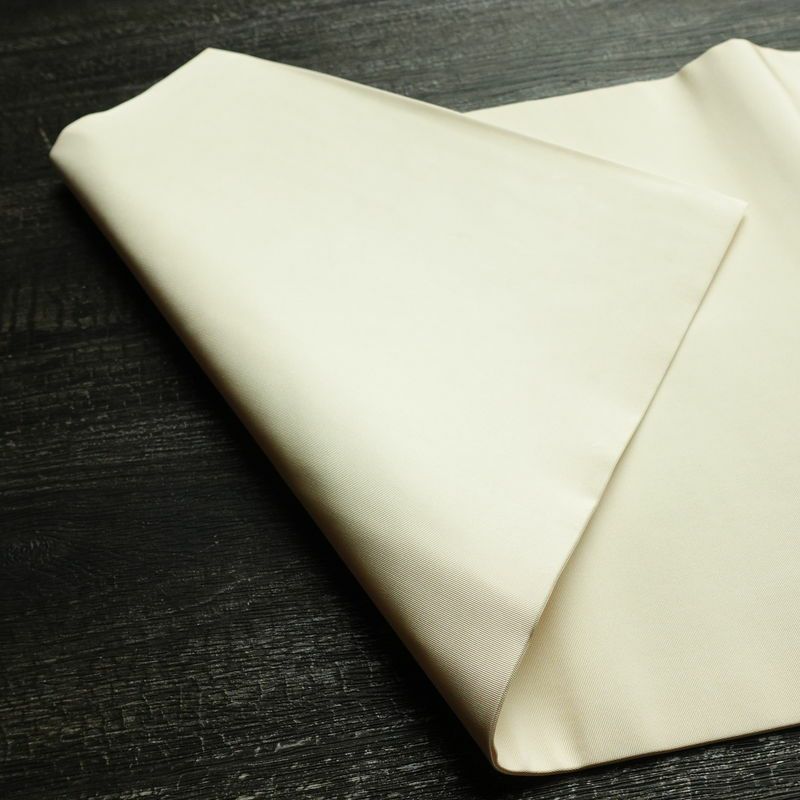 名古屋帯 太鼓柄 落款入り 正絹 木の葉・植物柄 名古屋仕立て なごや帯 リサイクル帯 帯 白_画像10