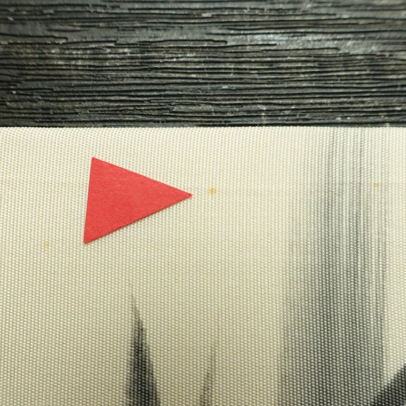 名古屋帯 太鼓柄 落款入り 正絹 木の葉・植物柄 名古屋仕立て なごや帯 リサイクル帯 帯 白_画像15