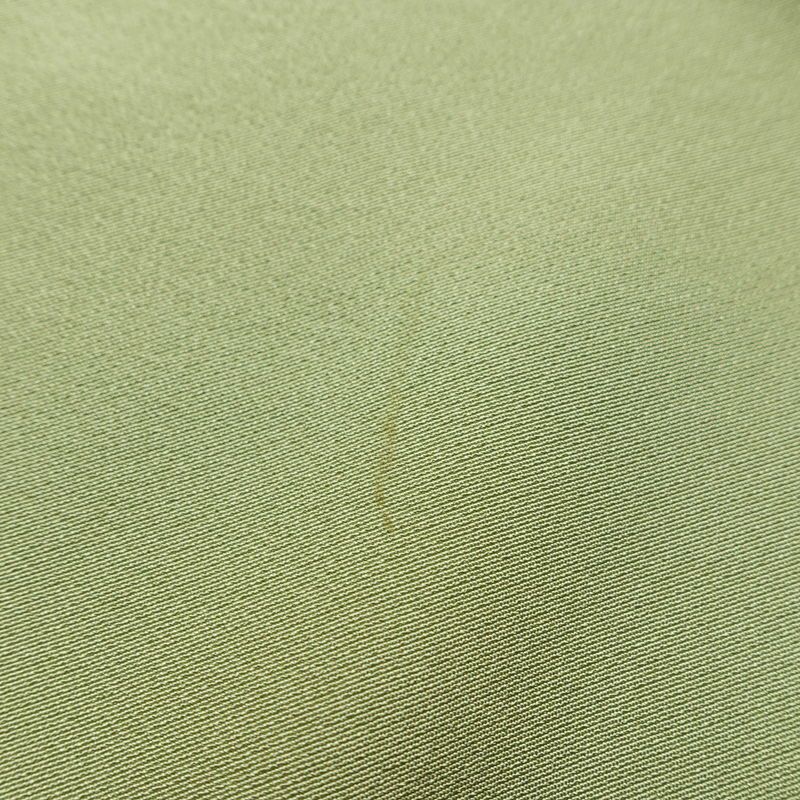 訪問着 縮緬 正絹 花柄 袷仕立て 身丈164cm 裄丈67cm リサイクル着物 着物 共八掛 入学式 卒業式 七五三 お宮参り フォーマル 緑・うぐいす色_画像13