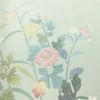 訪問着 落款入り 友禅 縮緬 一つ紋付き 正絹 花柄 袷仕立て 身丈161.5cm 裄丈65cm リサイクル着物 着物 入学式 卒業式 七五三 お宮参り フォーマル 上品 ブルーグリーン 緑・うぐいす色_画像9