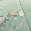 訪問着 落款入り 友禅 縮緬 一つ紋付き 正絹 花柄 袷仕立て 身丈161.5cm 裄丈65cm リサイクル着物 着物 入学式 卒業式 七五三 お宮参り フォーマル 上品 ブルーグリーン 緑・うぐいす色_画像11