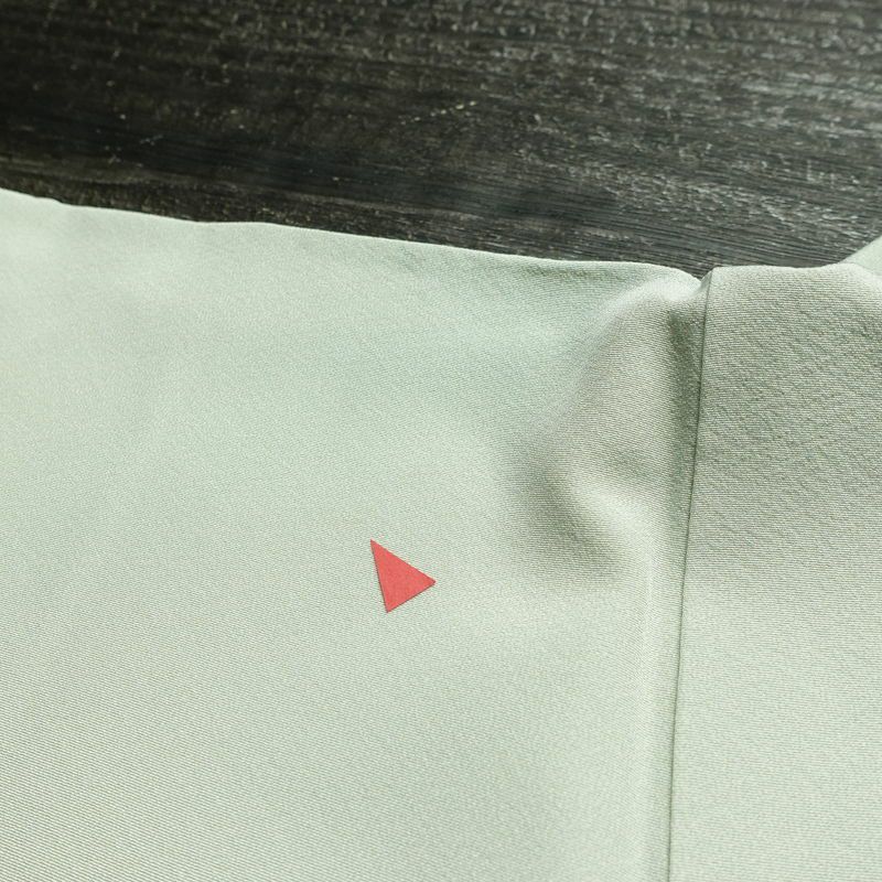 訪問着 落款入り 友禅 縮緬 一つ紋付き 正絹 花柄 袷仕立て 身丈161.5cm 裄丈65cm リサイクル着物 着物 入学式 卒業式 七五三 お宮参り フォーマル 上品 ブルーグリーン 緑・うぐいす色_画像20