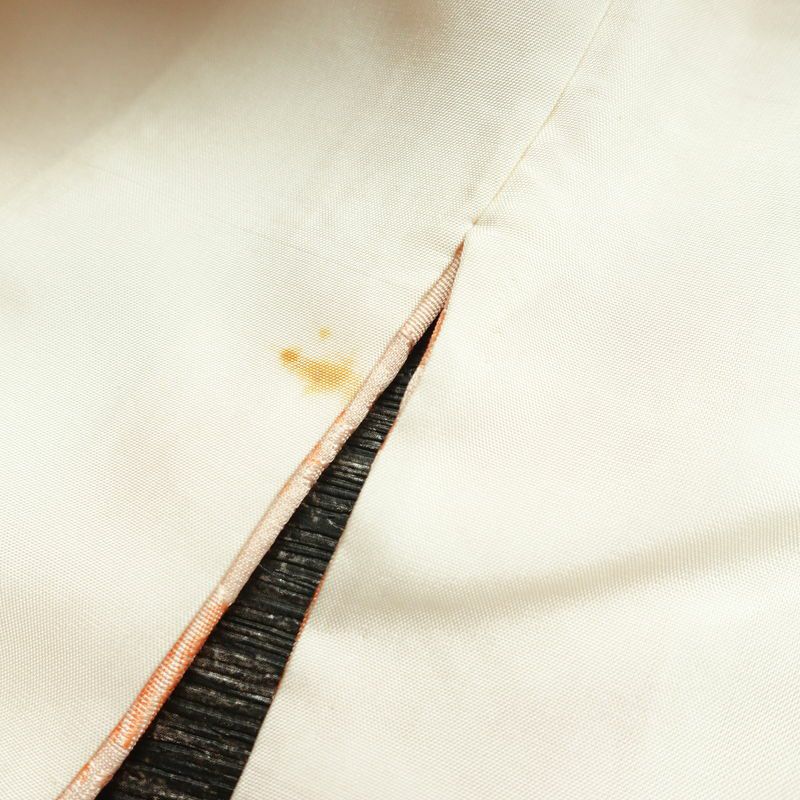 小紋 正絹 亀甲柄 袷仕立て 身丈168.5cm 裄丈67.5cm リサイクル着物 着物 橙_画像21