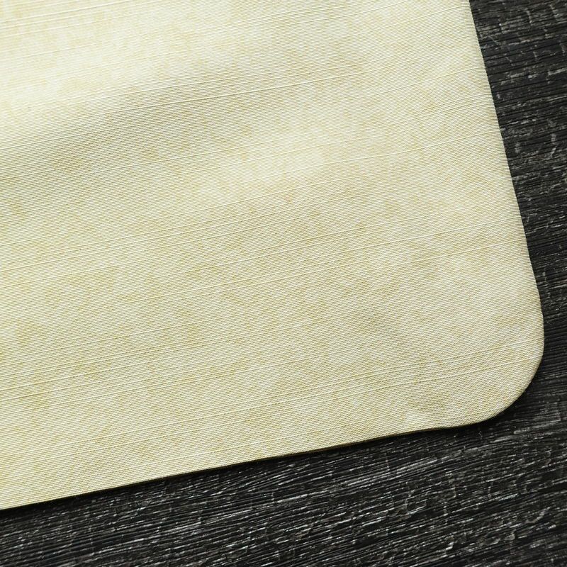 訪問着 良品 落款入り 正絹 幾何学柄・抽象柄 袷仕立て 身丈163.5cm 裄丈66.5cm リサイクル着物 着物 おしゃれ 紬地 緑・うぐいす色_画像16