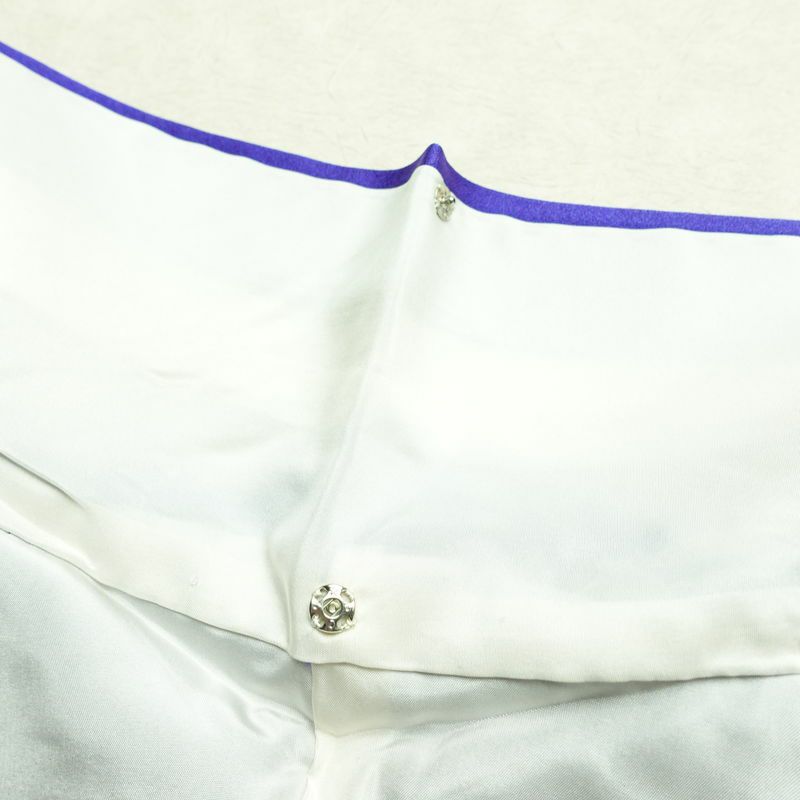 小紋 正絹 花柄 袷仕立て 身丈155.5cm 裄丈64.5cm リサイクル着物 着物 青・紺_画像20