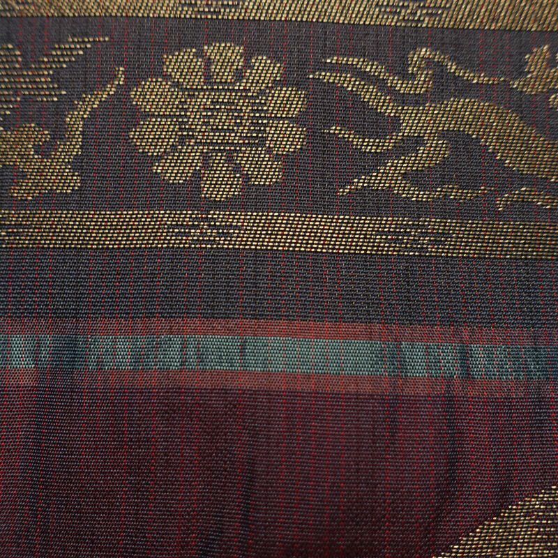 名古屋帯 六通柄 良品 正絹 幾何学柄・抽象柄 名古屋仕立て なごや帯 リサイクル帯 帯 モダン おしゃれ 紫・藤色_画像4