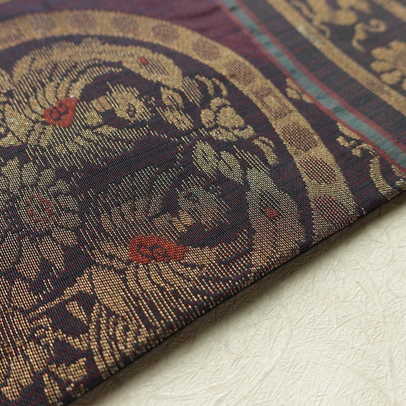 名古屋帯 六通柄 良品 正絹 幾何学柄・抽象柄 名古屋仕立て なごや帯 リサイクル帯 帯 モダン おしゃれ 紫・藤色_画像11