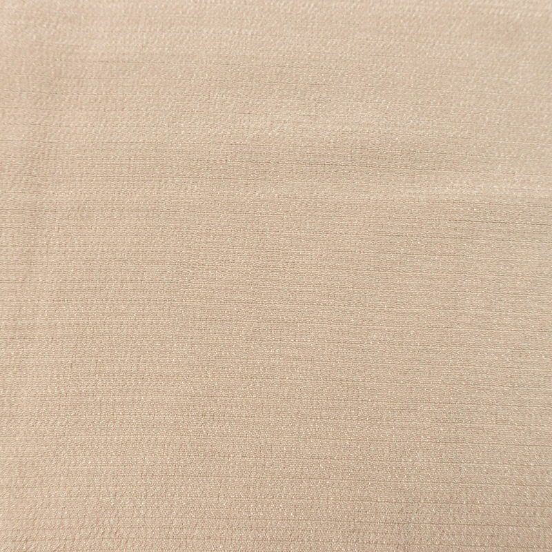 盛夏 色無地 白坂幸蔵 絽ちりめん 縮緬 絽 良品 しつけ糸付き 夏用 一つ紋付き 正絹 無地 単衣仕立て 身丈152.5cm 裄丈63.5cm リサイクル着物 着物 お茶会 フォーマル シンプル ピンクベージュ ベージュ_画像7