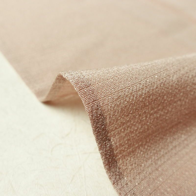 盛夏 色無地 白坂幸蔵 絽ちりめん 縮緬 絽 良品 しつけ糸付き 夏用 一つ紋付き 正絹 無地 単衣仕立て 身丈152.5cm 裄丈63.5cm リサイクル着物 着物 お茶会 フォーマル シンプル ピンクベージュ ベージュ_画像11