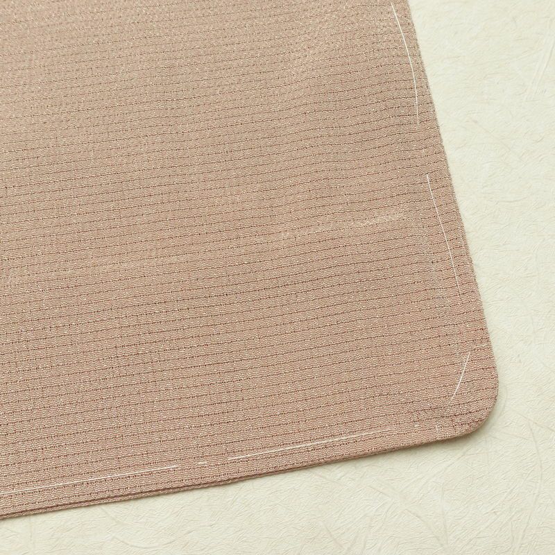 盛夏 色無地 白坂幸蔵 絽ちりめん 縮緬 絽 良品 しつけ糸付き 夏用 一つ紋付き 正絹 無地 単衣仕立て 身丈152.5cm 裄丈63.5cm リサイクル着物 着物 お茶会 フォーマル シンプル ピンクベージュ ベージュ_画像16