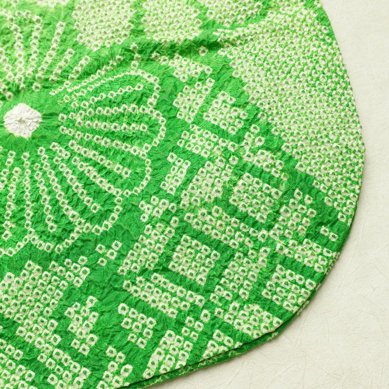 振袖 絞り 総絞り 正絹 花柄 袷仕立て 身丈156cm 裄丈65cm リサイクル着物 着物 二十歳 二十歳の集い お茶会 パーティー フォーマル 緑・うぐいす色_画像16