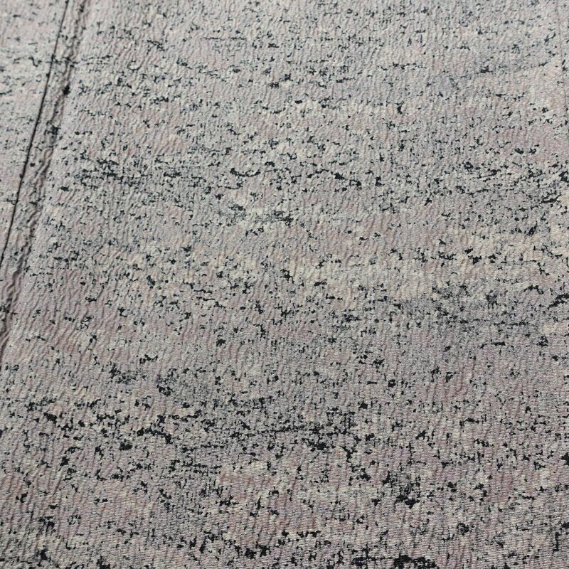 付け下げ ふくれ織 正絹 その他の柄 袷仕立て 身丈164cm 裄丈66cm リサイクル着物 着物 洒落 紫・藤色_画像4