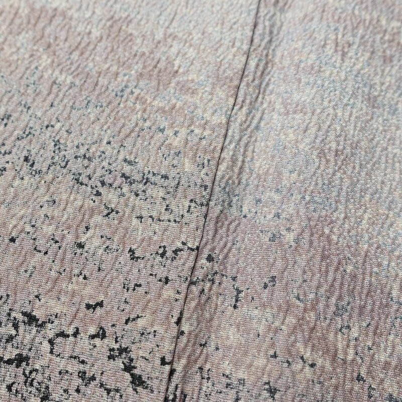 付け下げ ふくれ織 正絹 その他の柄 袷仕立て 身丈164cm 裄丈66cm リサイクル着物 着物 洒落 紫・藤色_画像8