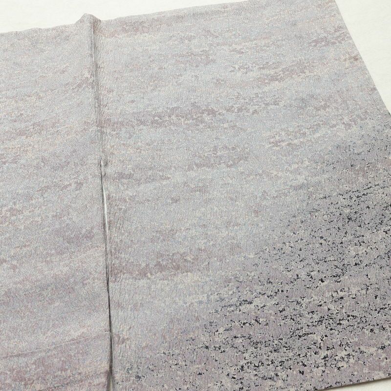 付け下げ ふくれ織 正絹 その他の柄 袷仕立て 身丈164cm 裄丈66cm リサイクル着物 着物 洒落 紫・藤色_画像13