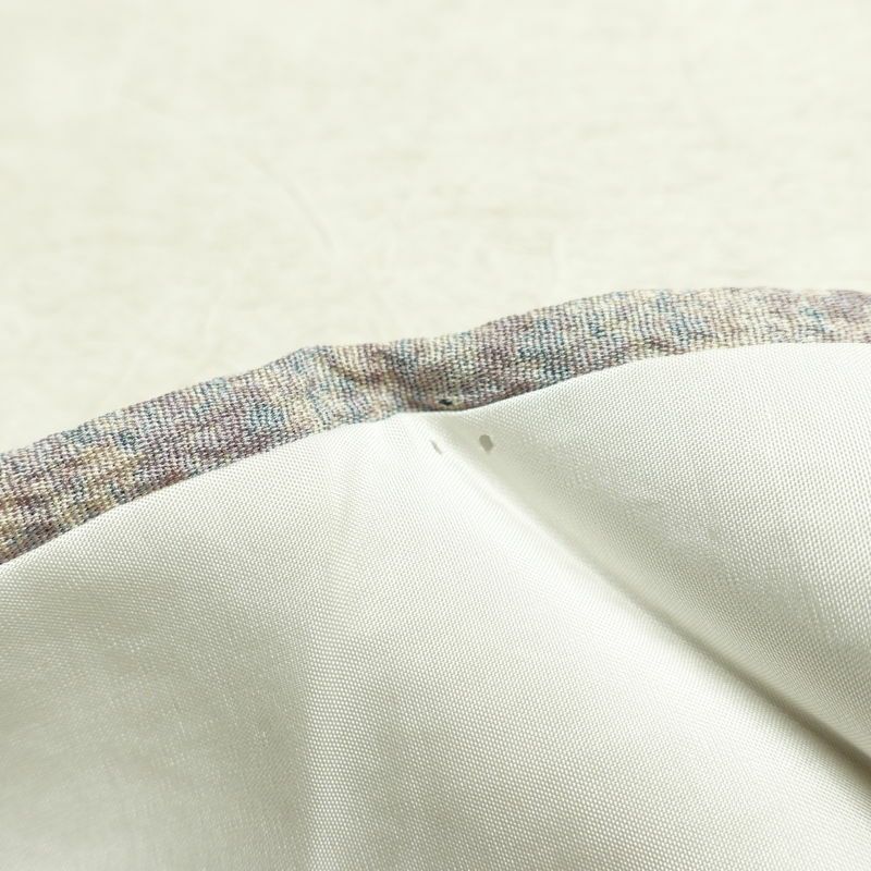 付け下げ ふくれ織 正絹 その他の柄 袷仕立て 身丈164cm 裄丈66cm リサイクル着物 着物 洒落 紫・藤色_画像21