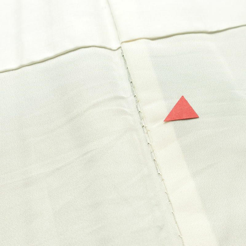 訪問着 一つ紋付き 正絹 木の葉・植物柄 袷仕立て 身丈162cm 裄丈68cm リサイクル着物 着物 刺繍 箔 入学式 卒業式 七五三 お宮参り フォーマル 緑・うぐいす色_画像21