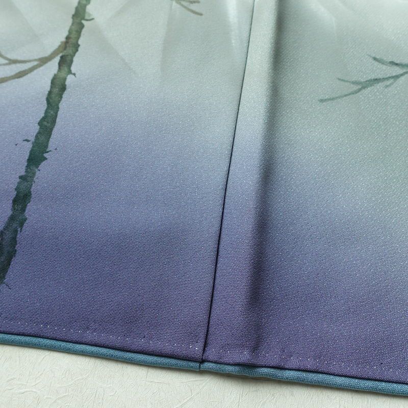 付け下げ 落款入り 植村彩弘 正絹 風景柄 袷仕立て 身丈151cm 裄丈65cm リサイクル着物 着物 入学式 卒業式 七五三 お宮参り フォーマル 青・紺_画像10