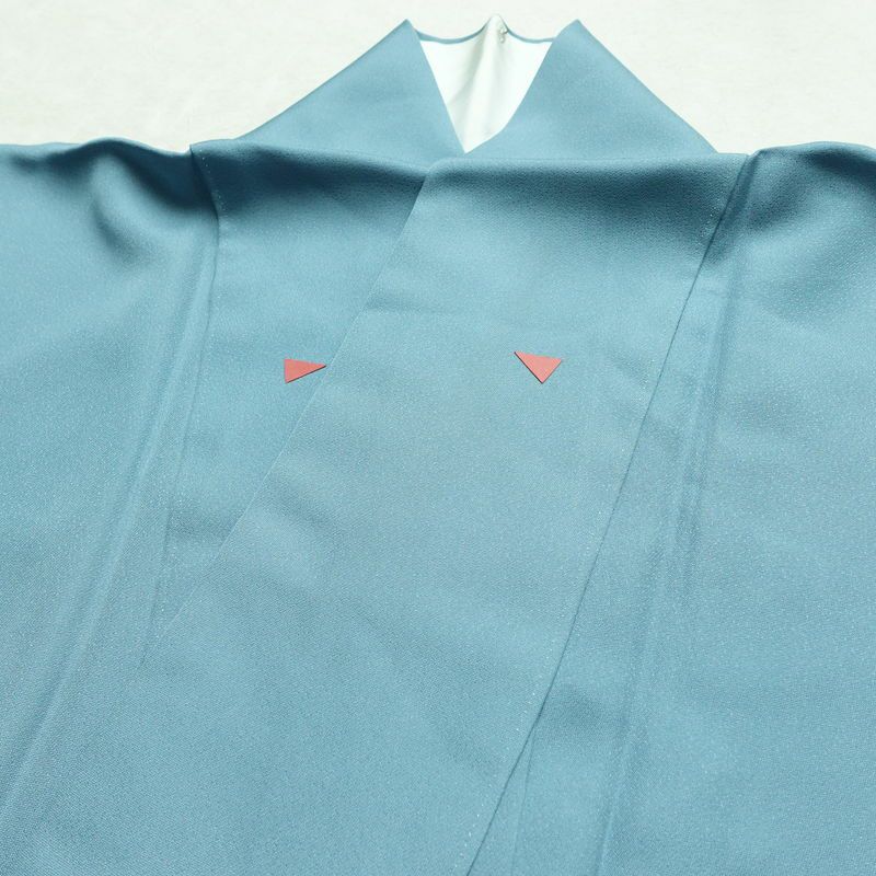 付け下げ 落款入り 植村彩弘 正絹 風景柄 袷仕立て 身丈151cm 裄丈65cm リサイクル着物 着物 入学式 卒業式 七五三 お宮参り フォーマル 青・紺_画像17