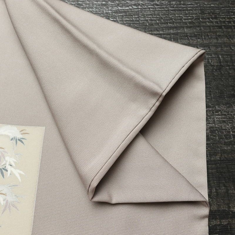 付け下げ 正絹 木の葉・植物柄 袷仕立て 身丈149.5cm 裄丈62cm リサイクル着物 着物 刺繍 箔 共八掛 入学式 卒業式 七五三 お宮参り フォーマル 上品 紫・藤色_画像16