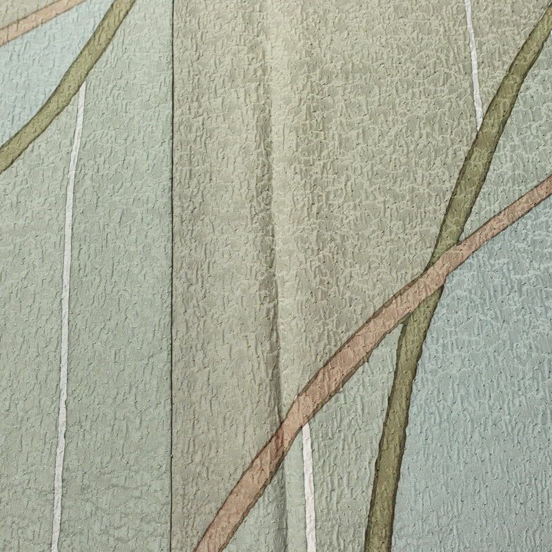 小紋 良品 しつけ糸付き ふくれ織 正絹 幾何学柄・抽象柄 袷仕立て 身丈152cm 裄丈65cm リサイクル着物 着物 多色使い_画像6