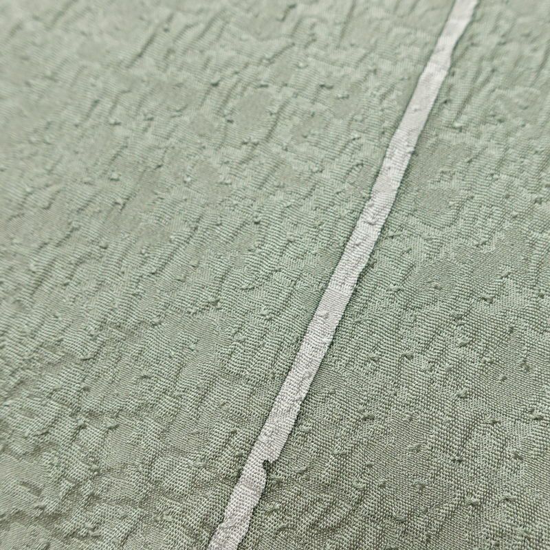 小紋 良品 しつけ糸付き ふくれ織 正絹 幾何学柄・抽象柄 袷仕立て 身丈152cm 裄丈65cm リサイクル着物 着物 多色使い_画像11