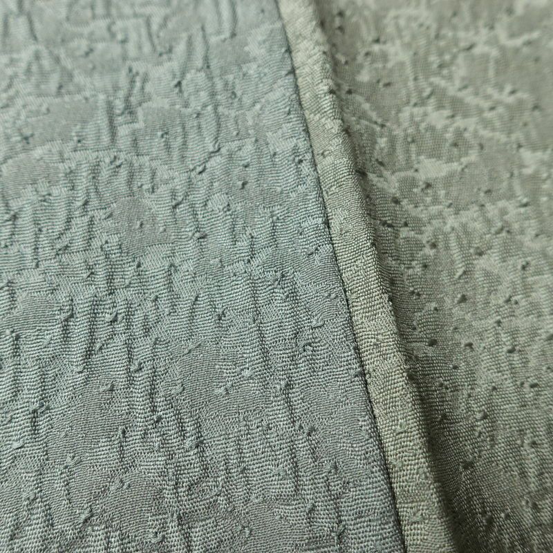 小紋 良品 しつけ糸付き ふくれ織 正絹 幾何学柄・抽象柄 袷仕立て 身丈152cm 裄丈65cm リサイクル着物 着物 多色使い_画像12