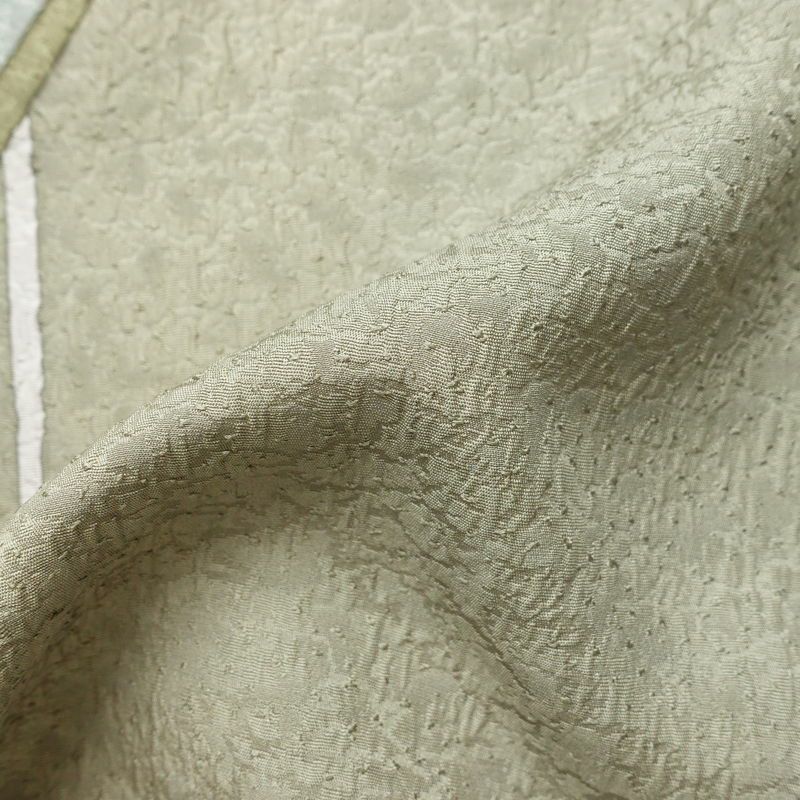 小紋 良品 しつけ糸付き ふくれ織 正絹 幾何学柄・抽象柄 袷仕立て 身丈152cm 裄丈65cm リサイクル着物 着物 多色使い_画像20