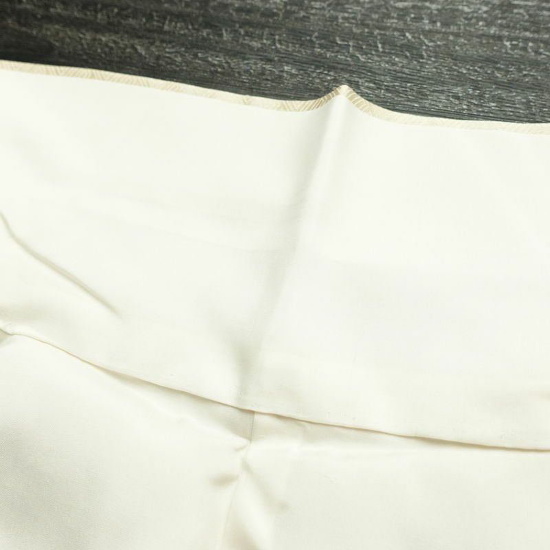 訪問着 良品 金駒刺繍 綸子 正絹 古典柄 袷仕立て 身丈163cm 裄丈66.5cm リサイクル着物 着物 箔 共八掛 金彩 入学式 卒業式 七五三 お宮参り フォーマル 菊 クリーム_画像21