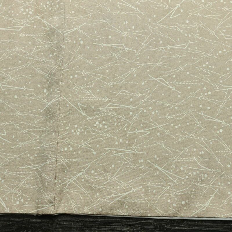 小紋 縮緬 正絹 木の葉・植物柄 袷仕立て 身丈161.5cm 裄丈66cm リサイクル着物 着物 ベージュ_画像9