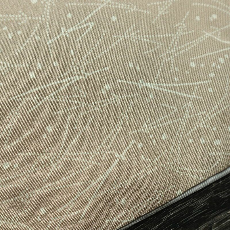 小紋 縮緬 正絹 木の葉・植物柄 袷仕立て 身丈161.5cm 裄丈66cm リサイクル着物 着物 ベージュ_画像10