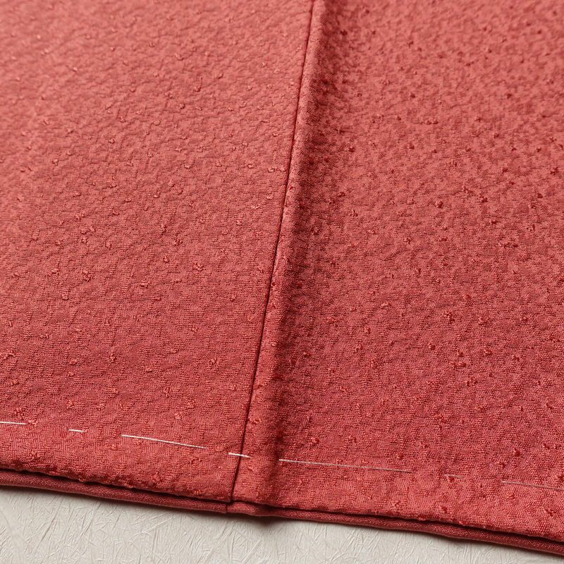 色無地 良品 しつけ糸付き 一つ紋付き 正絹 無地 袷仕立て 身丈162cm 裄丈63.5cm リサイクル着物 着物 入学式 お茶会 七五三 お宮参り フォーマル ピンク_画像12