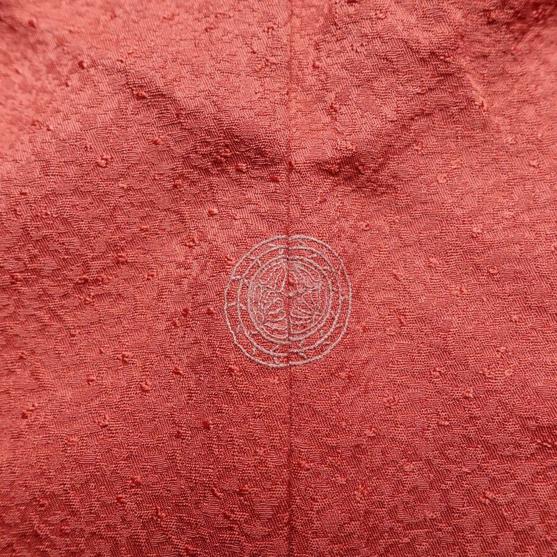 色無地 良品 しつけ糸付き 一つ紋付き 正絹 無地 袷仕立て 身丈162cm 裄丈63.5cm リサイクル着物 着物 入学式 お茶会 七五三 お宮参り フォーマル ピンク_画像13