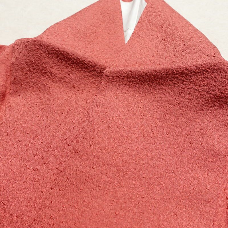色無地 良品 しつけ糸付き 一つ紋付き 正絹 無地 袷仕立て 身丈162cm 裄丈63.5cm リサイクル着物 着物 入学式 お茶会 七五三 お宮参り フォーマル ピンク_画像18