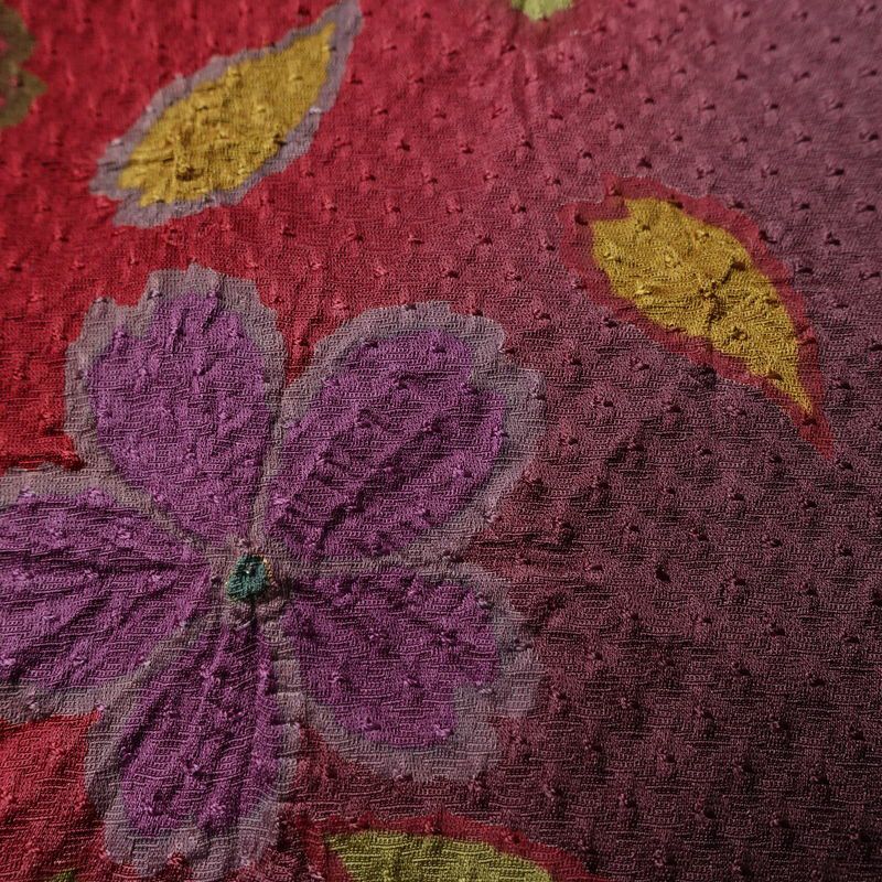 振袖 絞り 金駒刺繍 正絹 蝶・昆虫柄 袷仕立て 身丈167cm 裄丈69cm リサイクル着物 着物 金彩 成人式 二十歳 二十歳の集い フォーマル 紫・藤色_画像10