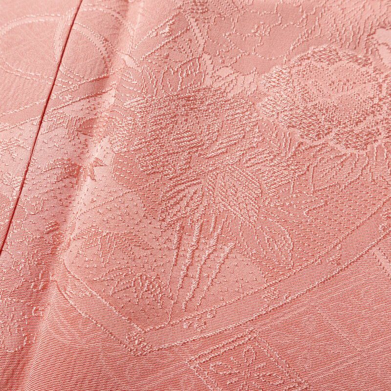 付け下げ 美品 しつけ糸付き 色無地絵羽付下 正絹 古典柄 袷仕立て 身丈154cm 裄丈63.5cm リサイクル着物 着物 入学式 卒業式 七五三 お宮参り フォーマル シンプル ピンク_画像7