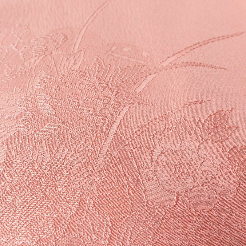 付け下げ 美品 しつけ糸付き 色無地絵羽付下 正絹 古典柄 袷仕立て 身丈154cm 裄丈63.5cm リサイクル着物 着物 入学式 卒業式 七五三 お宮参り フォーマル シンプル ピンク_画像9