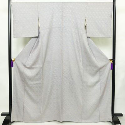 小紋 絞り 総絞り 正絹 古典柄 袷仕立て 身丈165cm 裄丈67.5cm リサイクル着物 着物 青・紺