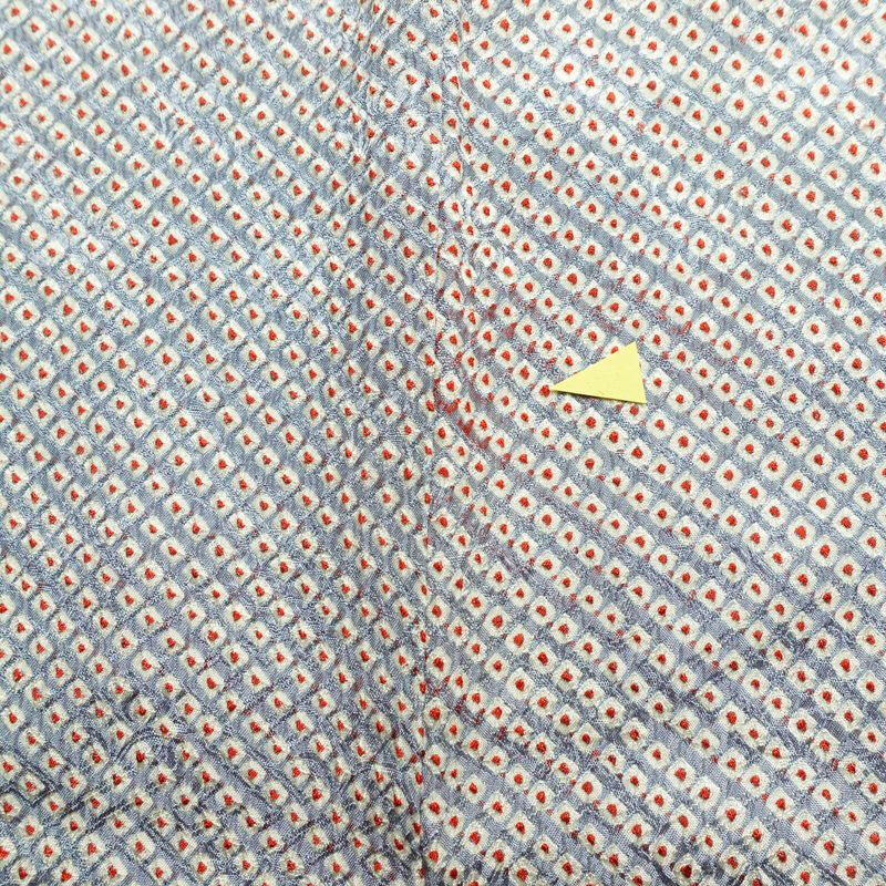 小紋 絞り 総絞り 正絹 古典柄 袷仕立て 身丈165cm 裄丈67.5cm リサイクル着物 着物 青・紺_画像11