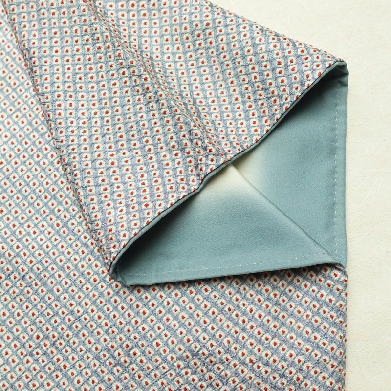 小紋 絞り 総絞り 正絹 古典柄 袷仕立て 身丈165cm 裄丈67.5cm リサイクル着物 着物 青・紺_画像13