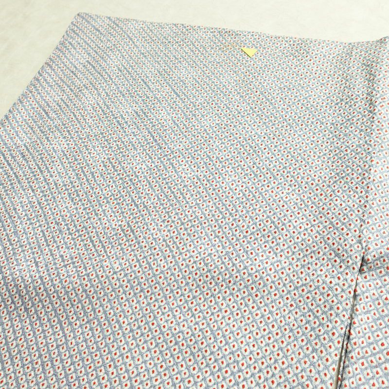 小紋 絞り 総絞り 正絹 古典柄 袷仕立て 身丈165cm 裄丈67.5cm リサイクル着物 着物 青・紺_画像17