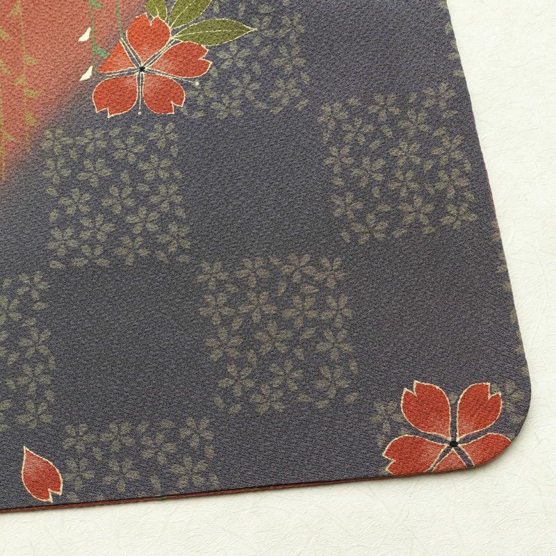 訪問着 良品 縮緬 正絹 花柄 袷仕立て 身丈159.5cm 裄丈65cm リサイクル着物 着物 箔 入学式 卒業式 七五三 お宮参り フォーマル 桜 茶_画像16