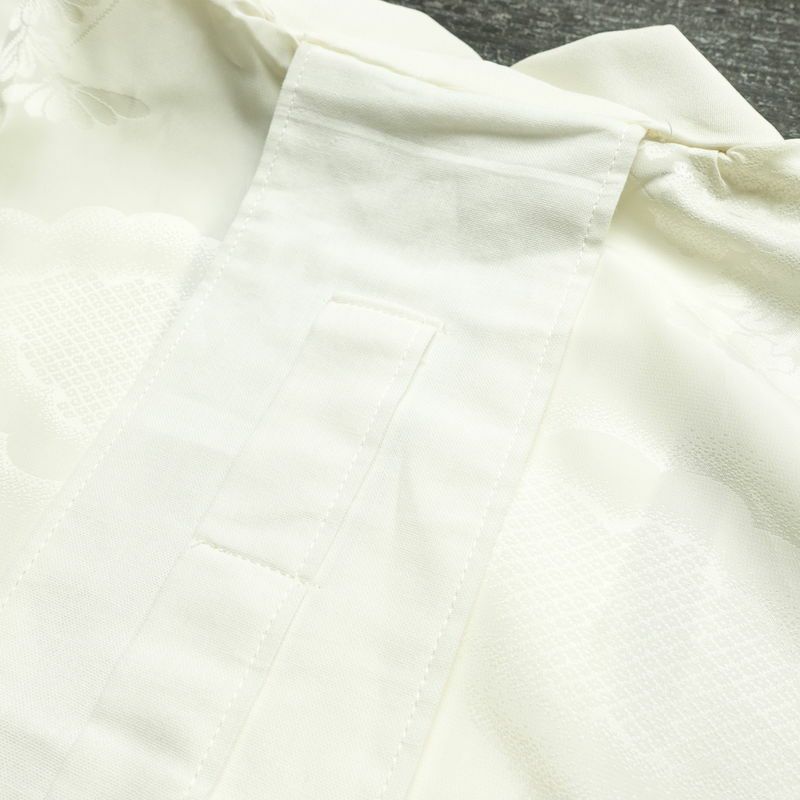 長襦袢 良品 ポリエステル 古典柄 袖無双・胴抜き 身丈131.5cm 裄丈64cm リサイクル着物 着物 フォーマル クリーム_画像11