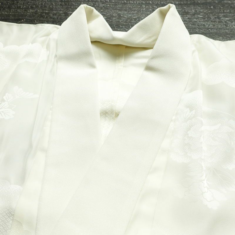 長襦袢 良品 ポリエステル 古典柄 袖無双・胴抜き 身丈131.5cm 裄丈64cm リサイクル着物 着物 フォーマル クリーム_画像17