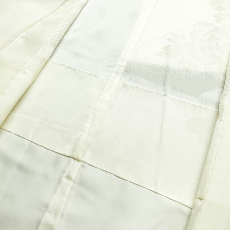 長襦袢 良品 ポリエステル 古典柄 袖無双・胴抜き 身丈131.5cm 裄丈64cm リサイクル着物 着物 フォーマル クリーム_画像19