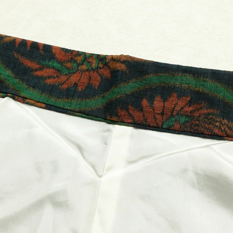 紬 バチ衿仕立て 正絹 古典柄 袷仕立て 身丈159.5cm 裄丈65cm リサイクル着物 一部しつけ糸付き 着物 青・紺_画像20