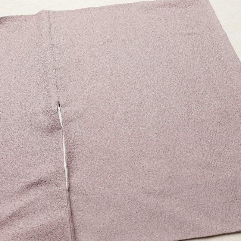 色無地 一つ紋付き 正絹 無地 袷仕立て 身丈152cm 裄丈63.5cm リサイクル着物 着物 お茶会 フォーマル 紫・藤色_画像12