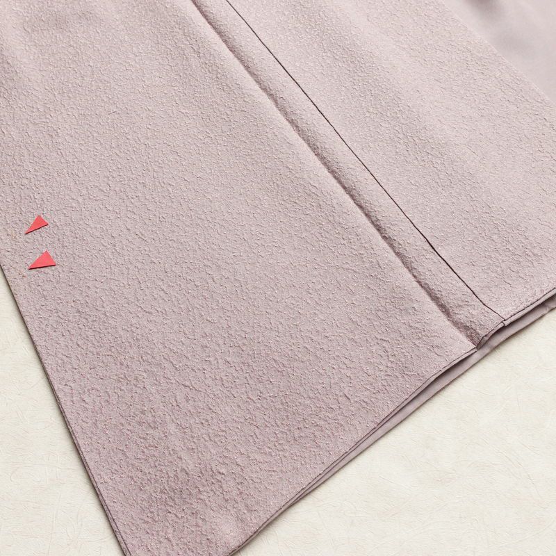 色無地 一つ紋付き 正絹 無地 袷仕立て 身丈152cm 裄丈63.5cm リサイクル着物 着物 お茶会 フォーマル 紫・藤色_画像20