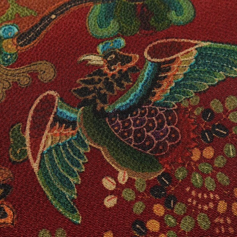 小紋 縮緬 総柄 正絹 幾何学柄・抽象柄 袷仕立て 身丈155cm 裄丈62.5cm リサイクル着物 着物 多色使い_画像10