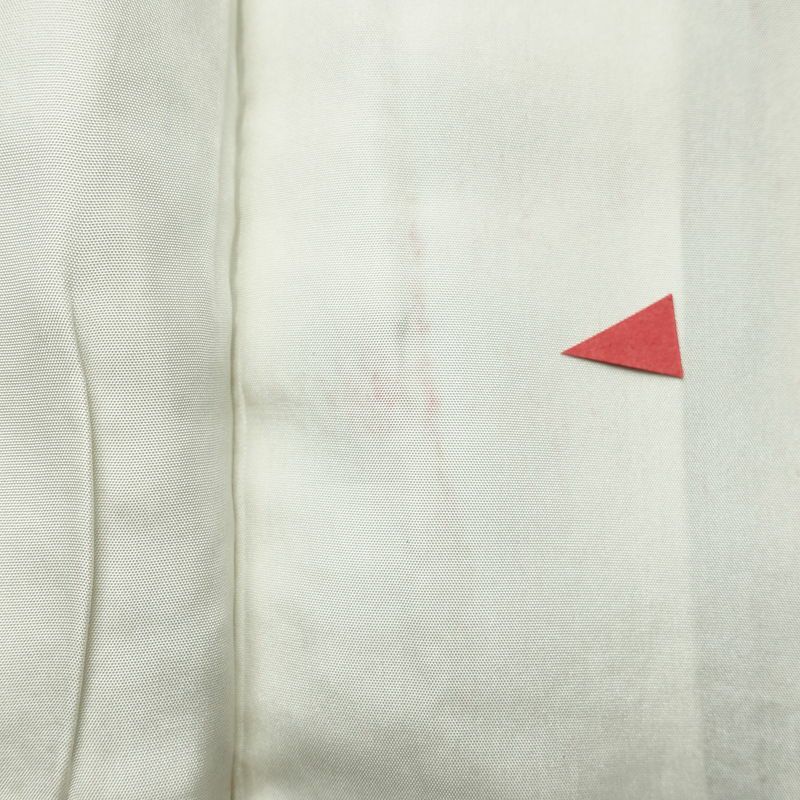 小紋 縮緬 総柄 正絹 幾何学柄・抽象柄 袷仕立て 身丈155cm 裄丈62.5cm リサイクル着物 着物 多色使い_画像20