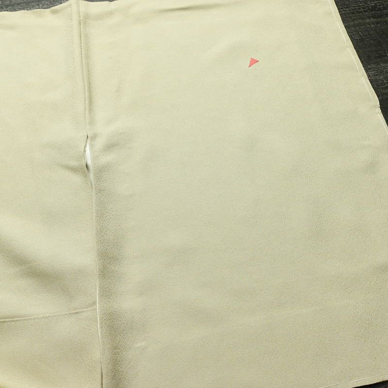 色留袖 良品 しつけ糸付き 一つ紋付き 正絹 風景柄 袷仕立て 身丈152cm 裄丈63cm リサイクル着物 着物 箔 結婚式 パーティー フォーマル ベージュ_画像14